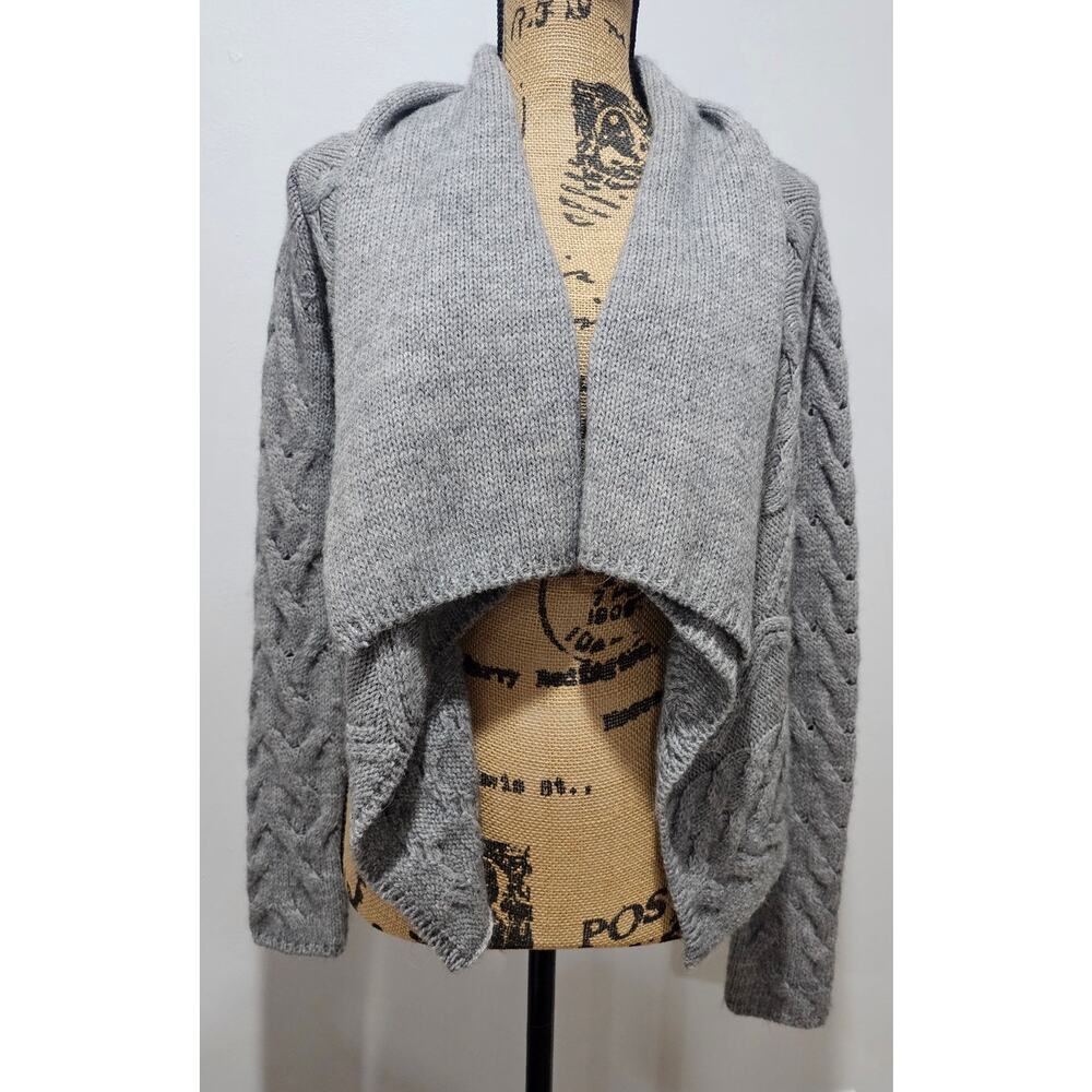 Vince Cardigan, Wool Alpaca Blend, Cable Knit, Open Front, Luxury, Womens Sz S